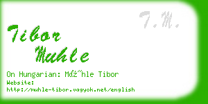 tibor muhle business card